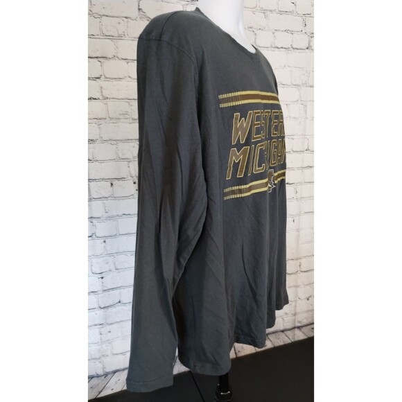 XL Western Michigan University Broncos Long Sleeve League Gray T-Shirt - Picture 4 of 8